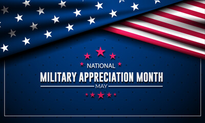 Happy National Military Appreciation Month Background Vector Illustration