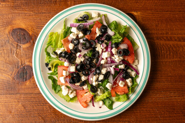 Greek salad on a plate