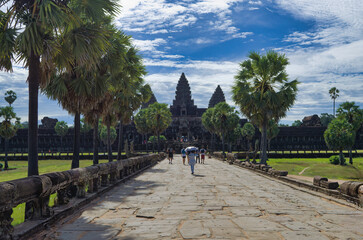 Fototapeta premium The temple of Angkor Wat near Siem Reap, Cambodia 