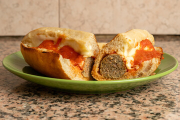 Meatball sub sandwich