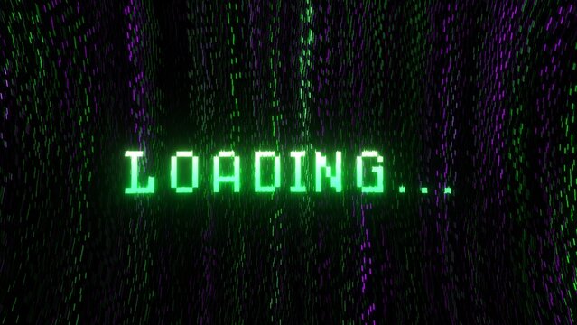 Digital Pixel Gaming Glitch Text Title Intro