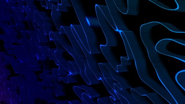 Animated 3D Wave Lines Background (Customizable)