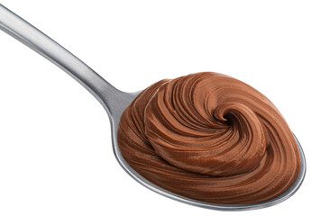 Hazelnut cream isolated on white background