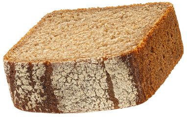 Rye bread slices isolated on white background
