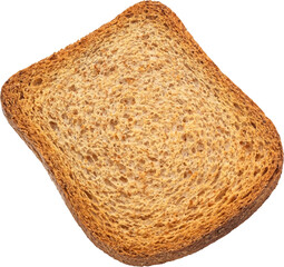 Crispy bread rusk isolated on white background