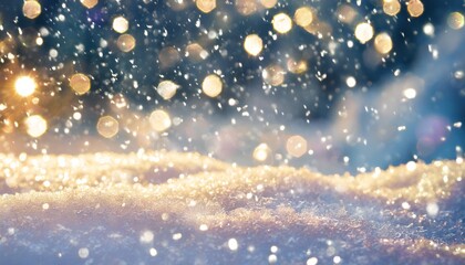 キラキラした雪が降る