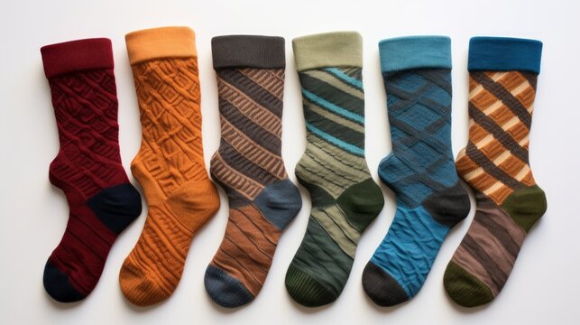 Generative AI image of socks in a row