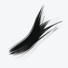 Obraz premium Beautiful black watercolor splash brushes, black paint, ink brush stroke, brush, line or texture.