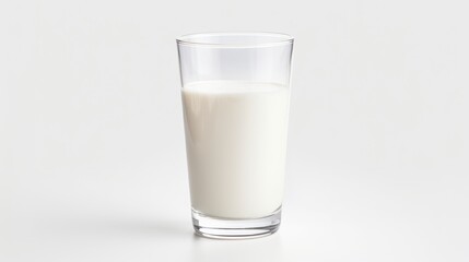 Glass of milk on a white background ,fresh eco dairy products