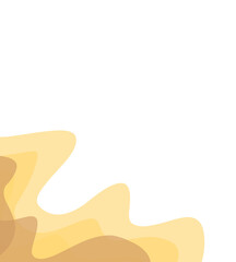 Wave brown orange color elemen simple aesthetic 