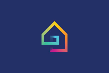 Fototapeta na wymiar Creative house logo design vector template