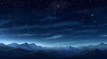 Mesmerizing nocturnal canvas, a starry sky masterpiece unfolds, Generative AI