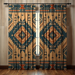 Modern living room interior with beautiful curtains on window.curtains for living room.AI generated 