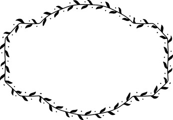 Rectangle Frame laurel wreath silhouette black horizontal vintage frames flower floral leaf border Botanical laurel ornate art leaf Elements design border retro badge decoration element isolated décor