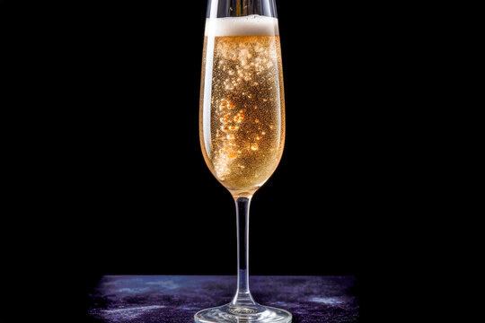 A sparkling champagne cocktail