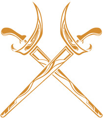 vector illustration of traditional Indonesian weapon kris