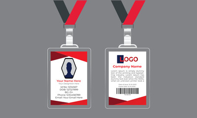 abstract design id cards template