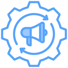 Marketing Automation Blue Icon