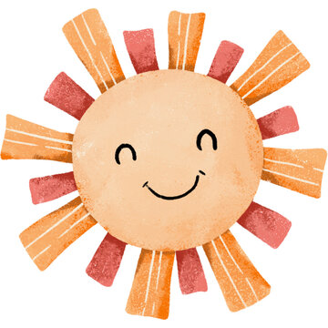 Smiling Sun Clipart, Smiling Sun Element, Smiling Sun Drawing