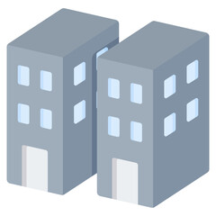 Fototapeta premium Apartment Flat Icon