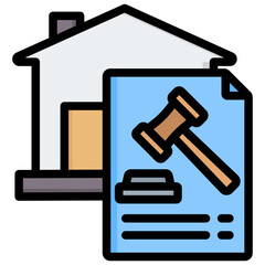 Foreclosure Outline Color Icon