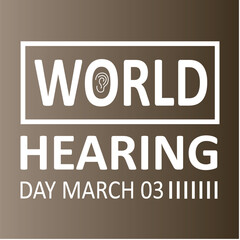 World Hearing Day Illustration creative design, vector graphic of world hearing day good for world hearing day celebration..eps