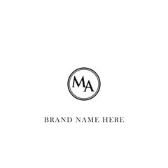 MA logo. M A design. White MA letter. MA, M A letter logo design. Initial letter MA linked circle uppercase monogram logo. M A letter logo vector design. 