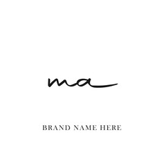MA logo. M A design. White MA letter. MA, M A letter logo design. Initial letter MA linked circle uppercase monogram logo. M A letter logo vector design. 