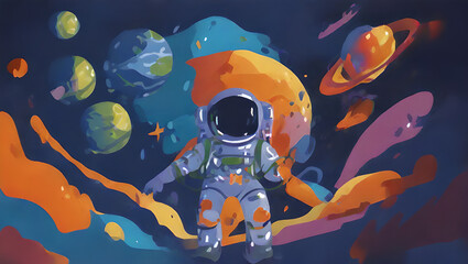 Astronaut in another world