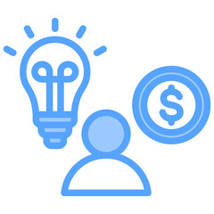 Entrepreneur Blue Icon