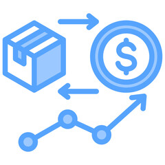 Trading Blue Icon