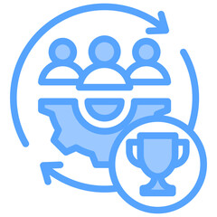 Successful Blue Icon