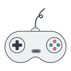 Gamepad controller illustration. Gamepad for a game console in vector. Joystick for the console game. Vector illustration.