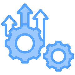 Process Improvement Blue Icon