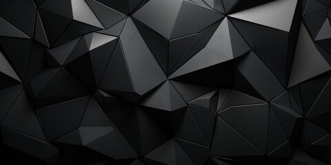 Abstract Grey-Black Panorama. Modern Geometric Design