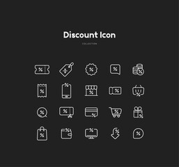 line icon colleciton about discount 