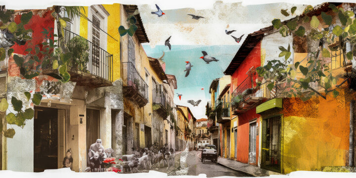 Colombia collage illustration