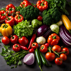 various colorful vegetables
