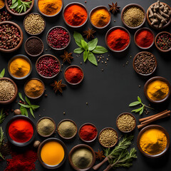 Obraz na płótnie Canvas various herbs and spices