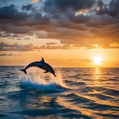 Fototapeta premium dolphin jumping