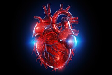 Ischemic heart disease problems minimalism, concept of health problems - obrazy, fototapety, plakaty
