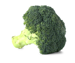 Fresh broccoli cabbage on white background