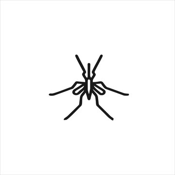 vector image of a mosquito, black color