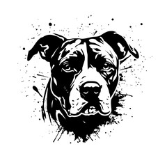 Staffordshire Bull Terrier SVG - obrazy, fototapety, plakaty