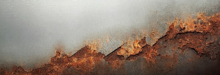 Grunge Rusty Steel Background - Ultra-High Resolution Panorama - obrazy, fototapety, plakaty