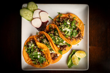 beef tacos on a plate