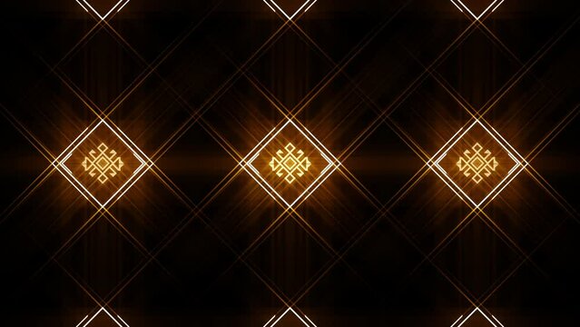 Abstract Tiled Tribal Pattern Wallpaper Background Loop