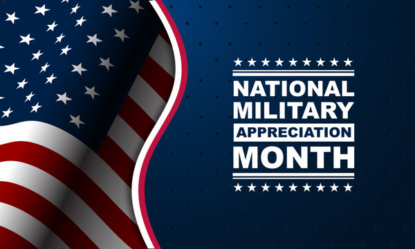 Happy National Military Appreciation Month Background Vector Illustration