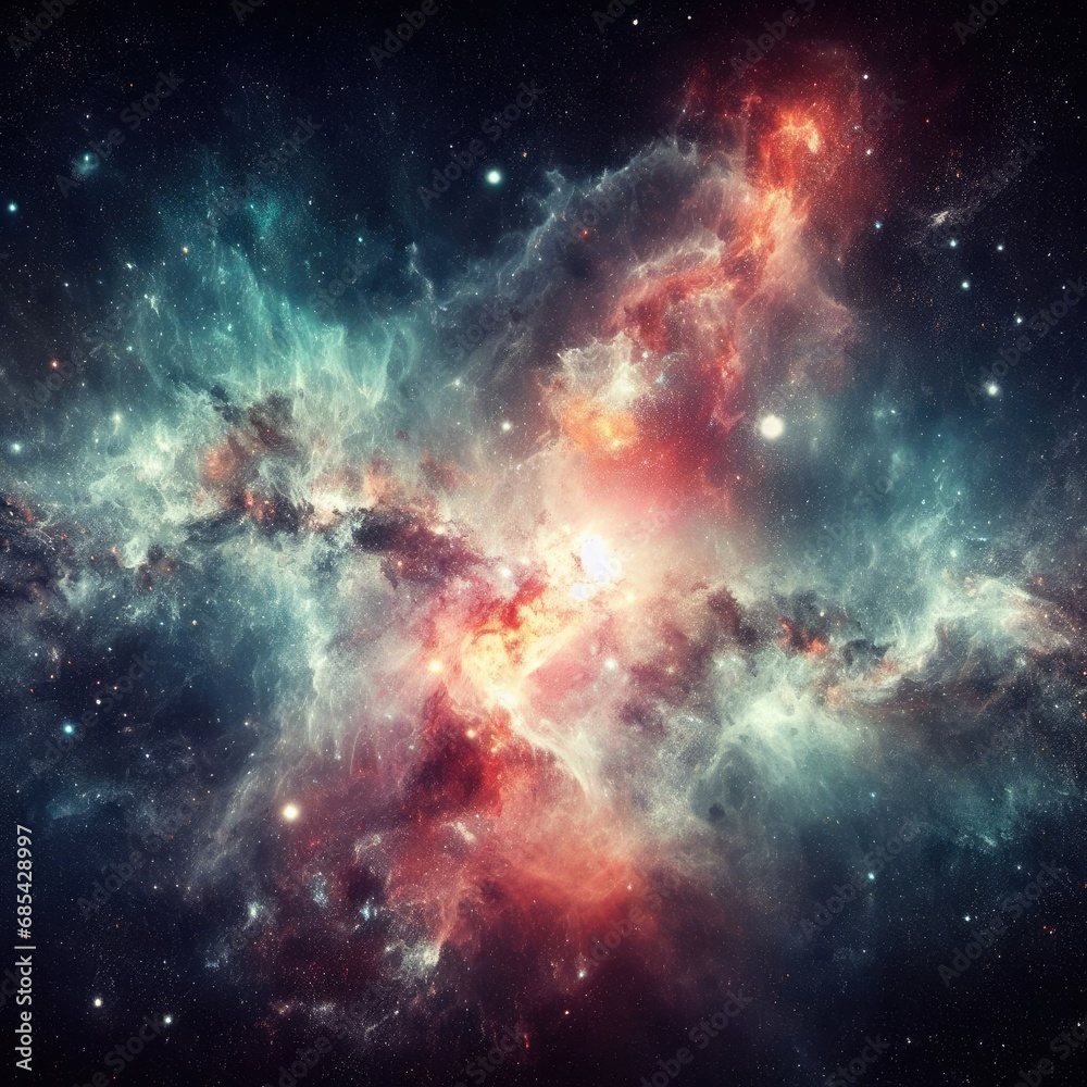 Canvas Prints deep space and stars with gas cloud nebula