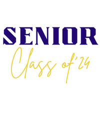 Senior class of 24, class of 2024, Calligraphy simple ink lettering Senior Class of 2024. Vector design for print isolated on background. Graduation 2023. Senior year 